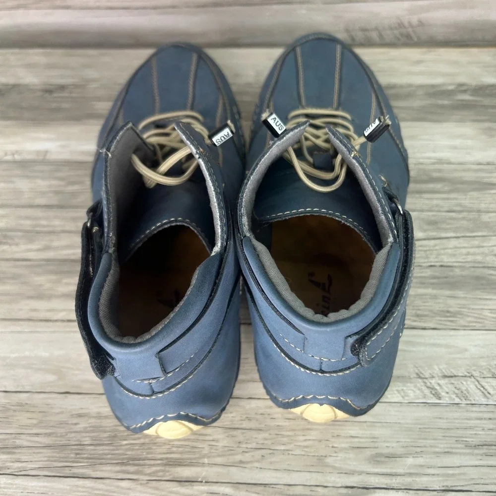 Salkin Boots Blue Suede Leather Size US 11-11.5 Hiking Mens 45